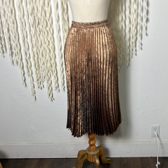 Xirena NWT Queen Pleated Elastic Waist Skirt in Bronze Size XS - Picture 6 of 13